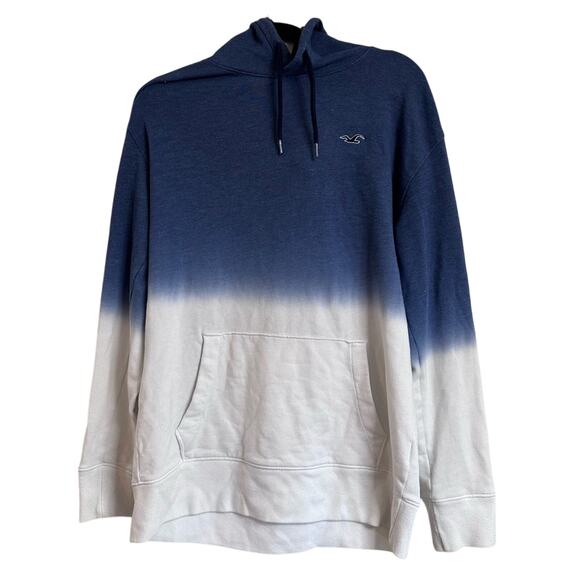 Hollister Hoodie Must Have Collection Blue White Ombré Classic US M Pullover - Picture 1 of 6